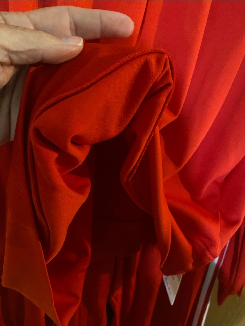 Hidden Women’s Red Track Pants & Matching Top Set with White Side Stripes - Picture 6 of 6